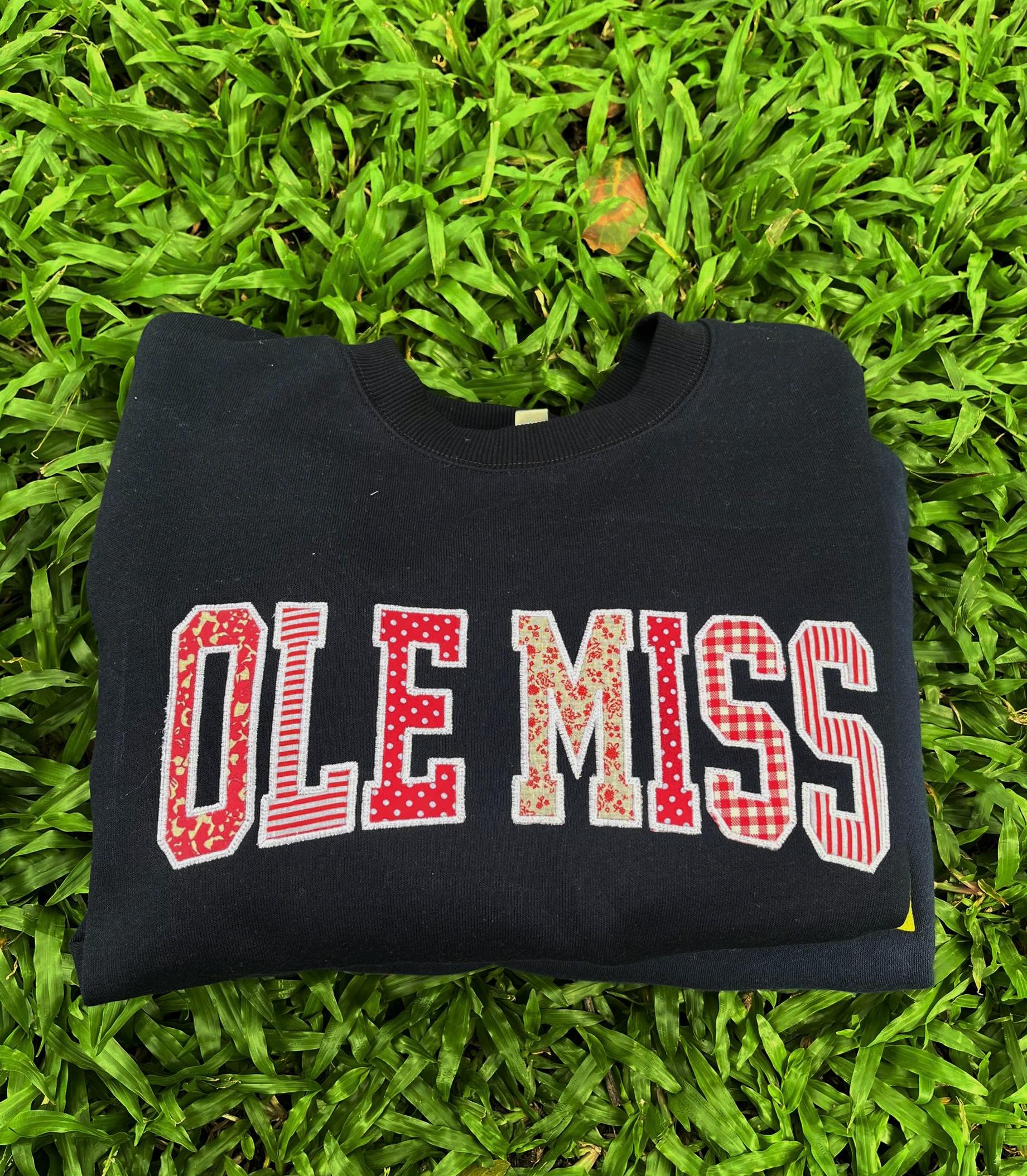Custom Organization Sweatshirt, Embroidered Patchwork Applique Crewneck, Personalized Varsity Club Team Pullover, Group Gift