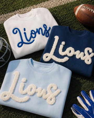 Mascot Script Chenille Sweatshirt, Custom Team Color Crewneck, Personalized Stadium Spirit Pullover, Game Day Gift