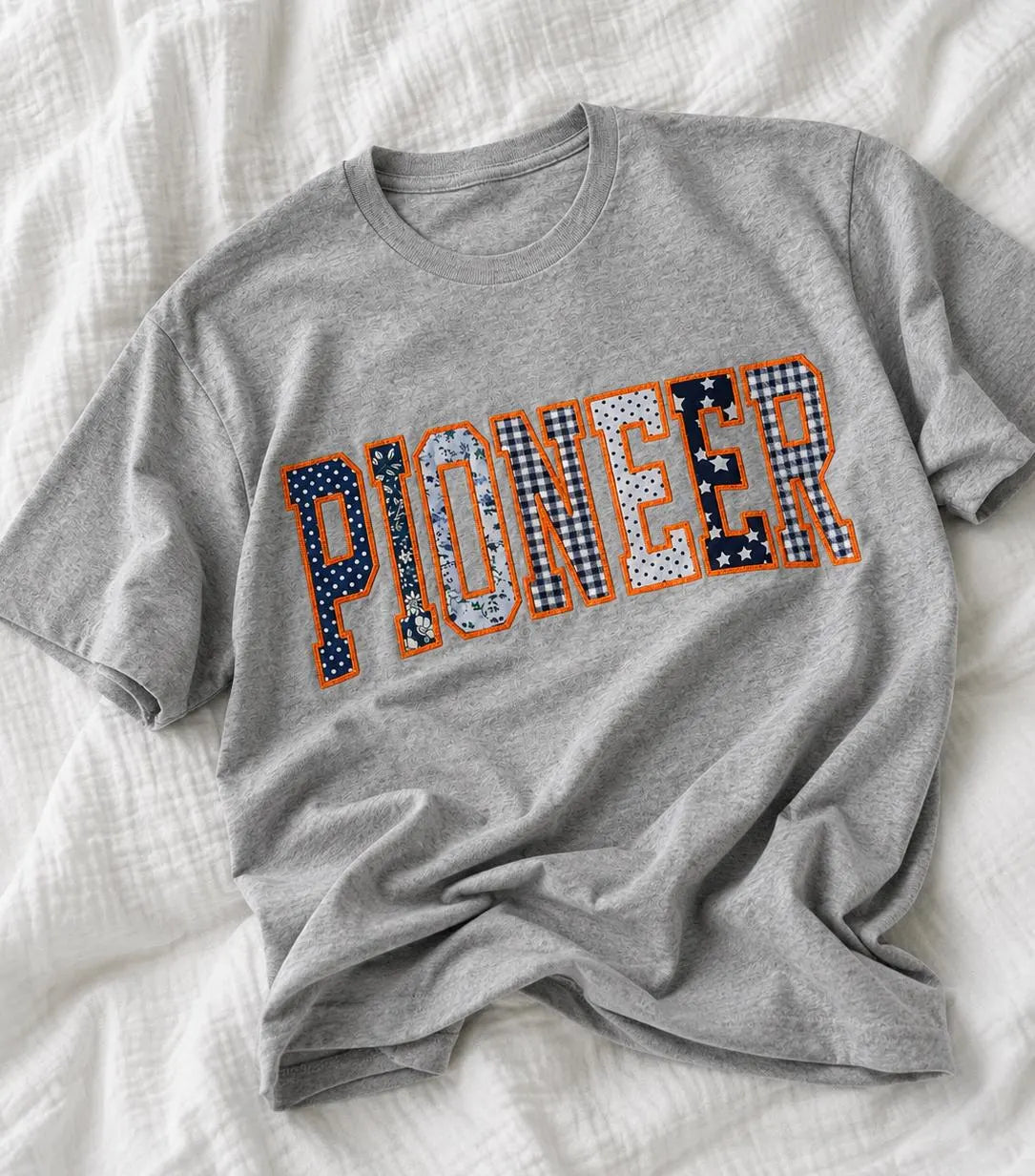 Custom Varsity Patchwork T Shirt, Personalized Applique Embroidered Tee, Team Spirit Inspired Group Shirt, Boutique Gift Apparel