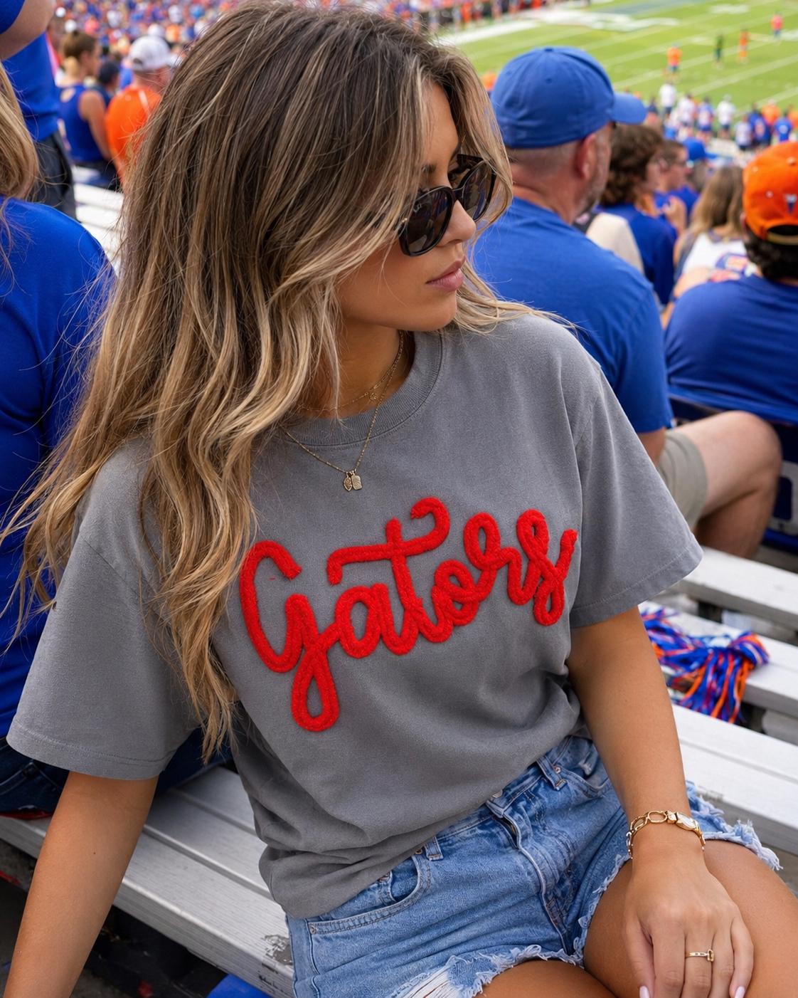 Chenille Softball Shirt, Custom Raised Script Tee, Sporty Coquette Team Color Top, Softball Mom Game Day Outfit, Embroidered Gift