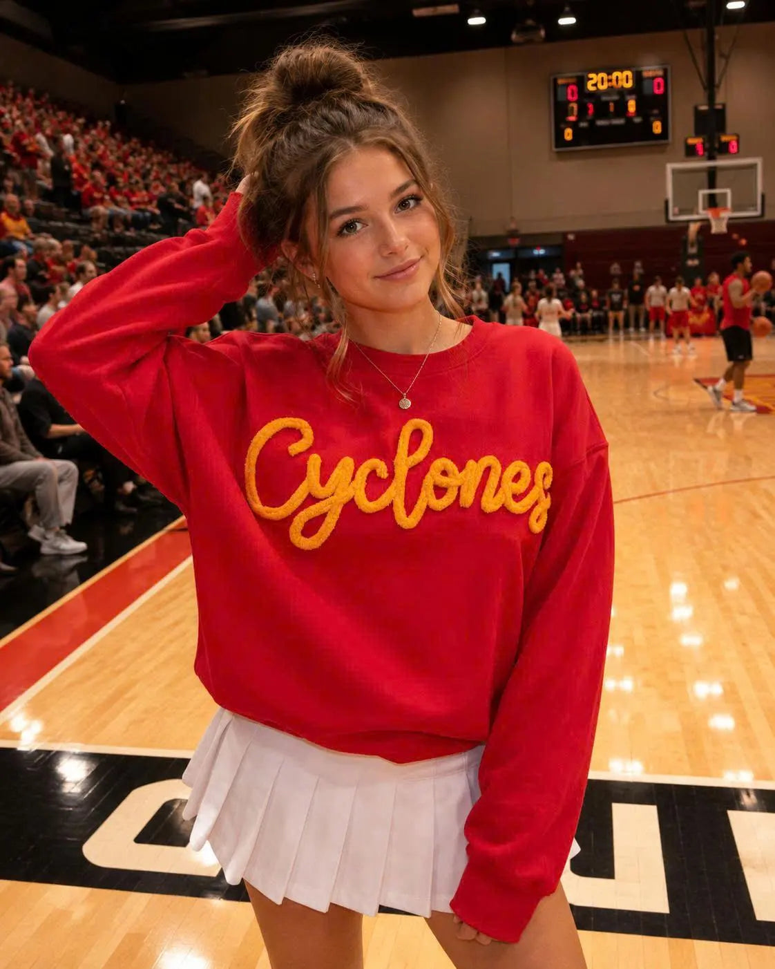 Chenille Game Day Sweater, Custom Team Color Pullover, Personalized Football Softball Baseball Crewneck, Sports Mom Gift