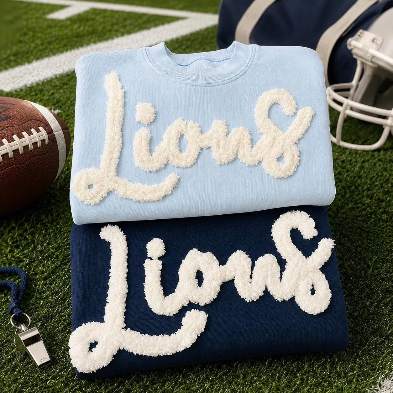 Mascot Script Chenille Sweatshirt, Custom Team Color Crewneck, Personalized Stadium Spirit Pullover, Game Day Gift