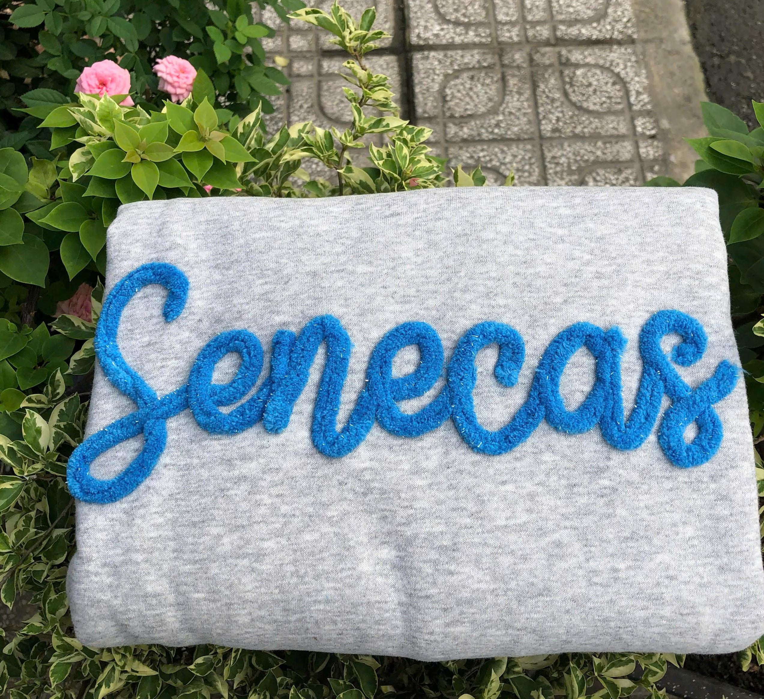 Chenille Football Game Day Sweatshirt, Custom Team Color Crewneck, Personalized Tailgate Pullover, Football Season Sports Mom Gift