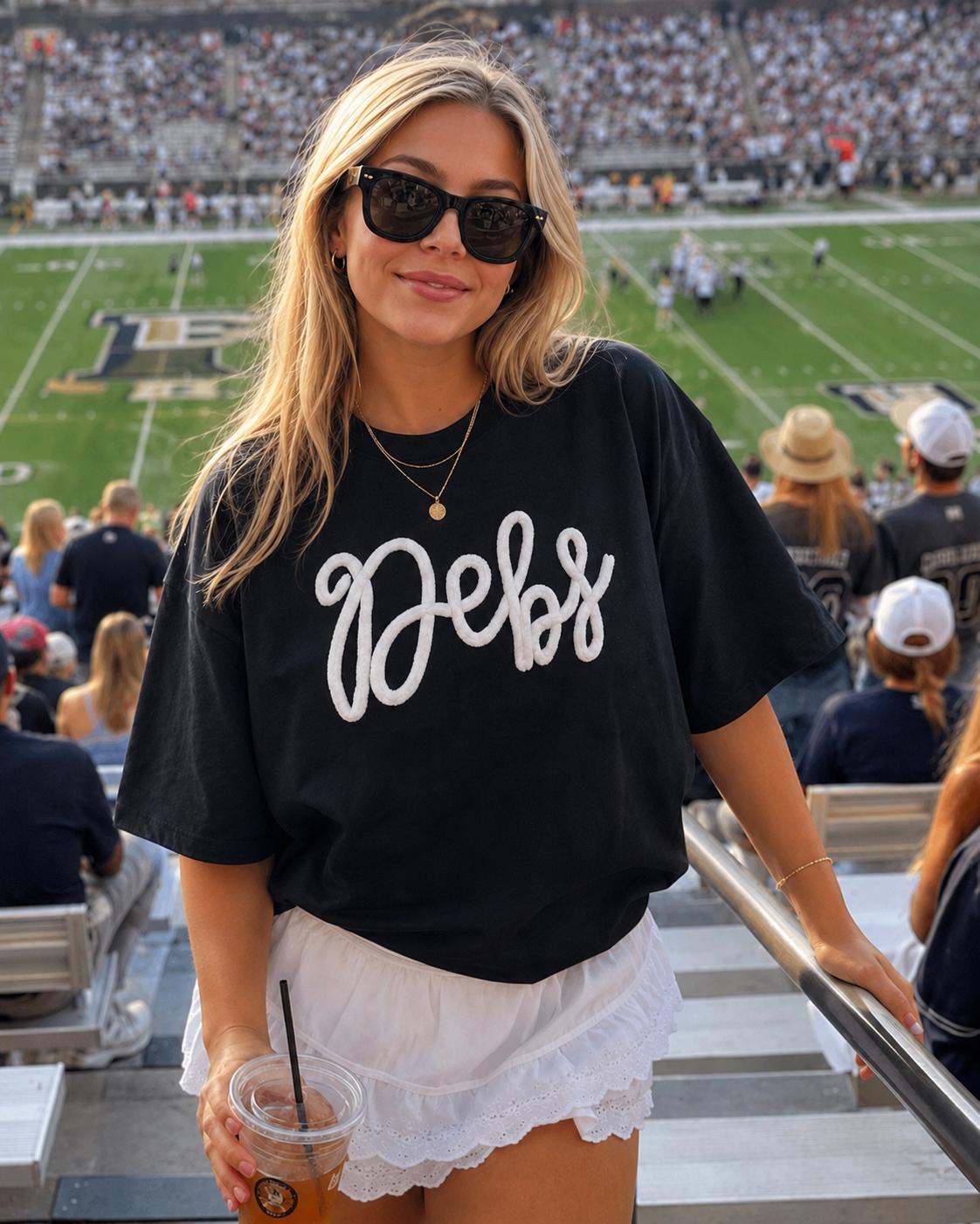Chenille Softball Shirt, Custom Raised Script Tee, Sporty Coquette Team Color Top, Softball Mom Game Day Outfit, Embroidered Gift