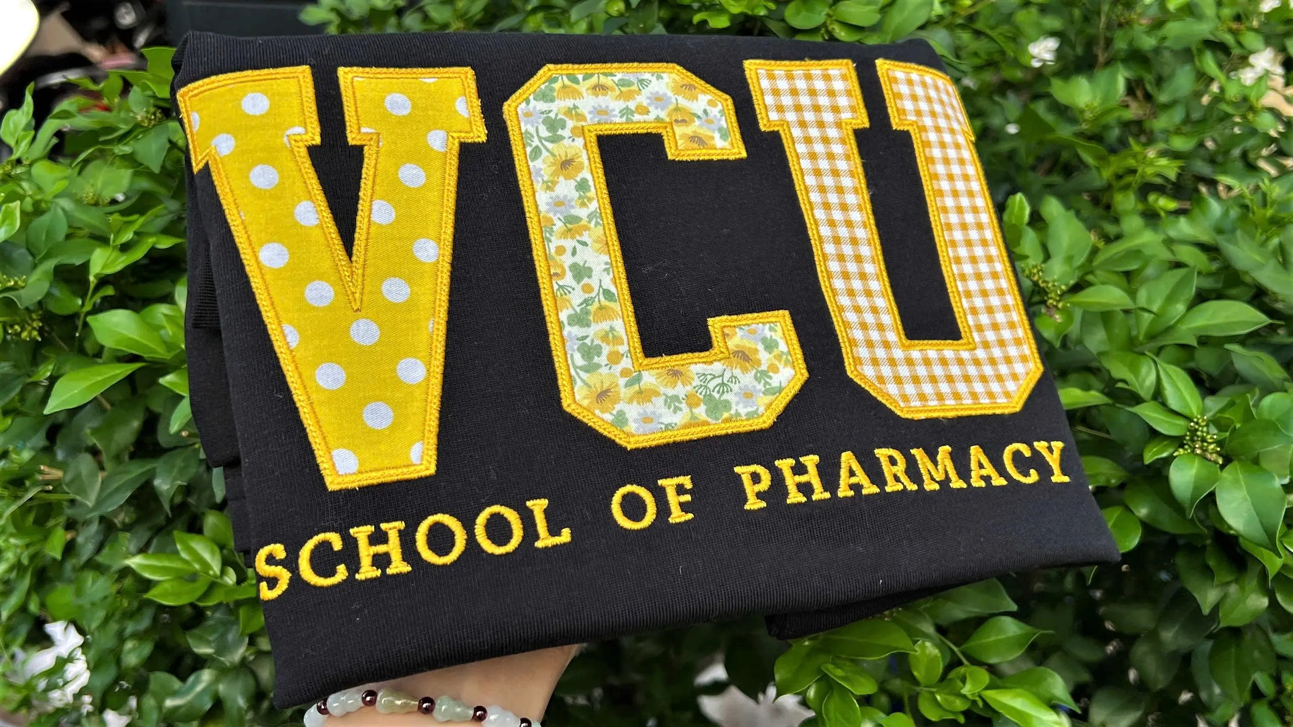 Patchwork Applique Sweatshirt, Custom College Department Crewneck, Personalized Campus Club Pullover, School Group Gift