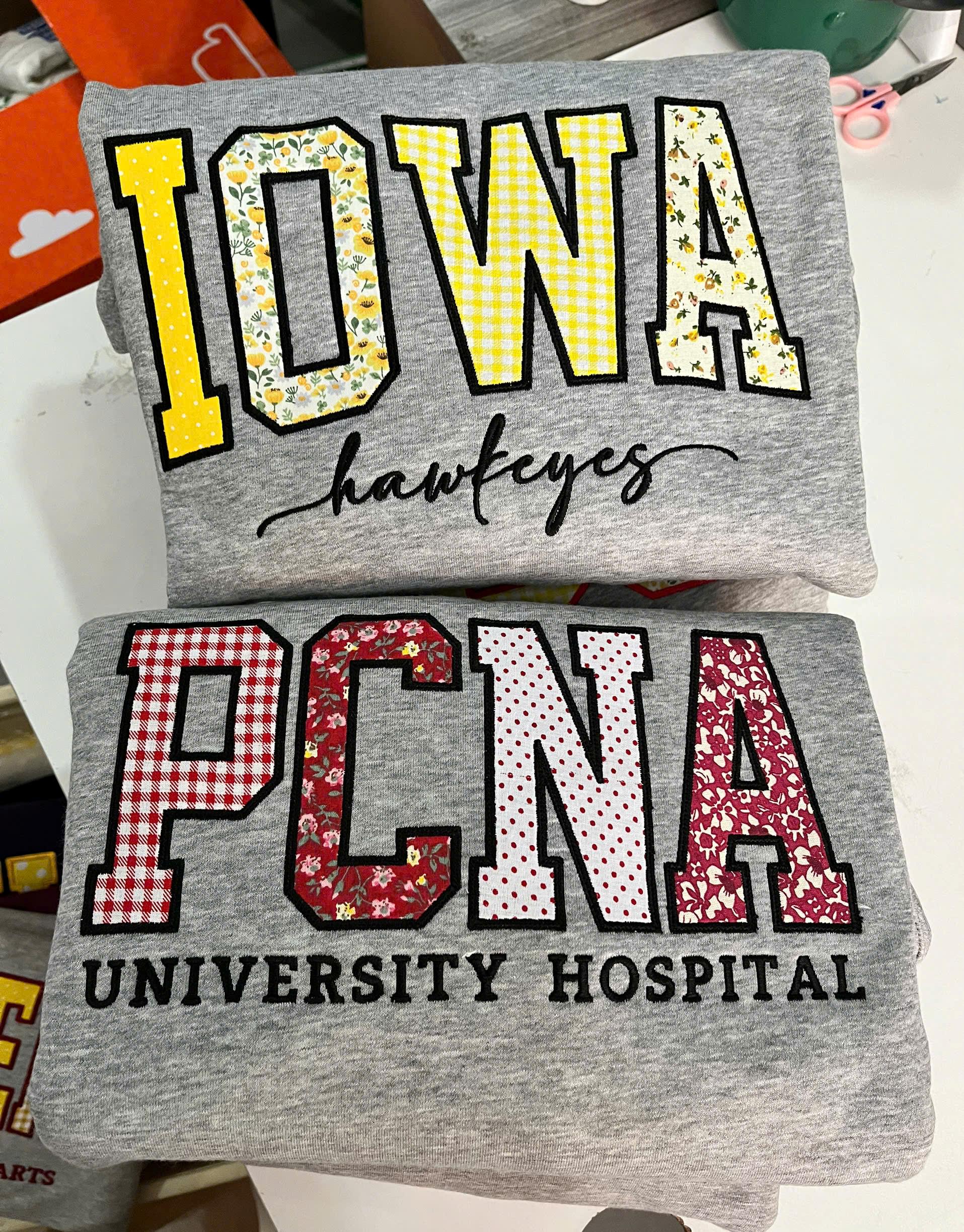 Personalized Campus Club Sweatshirt, Custom Patchwork Letter Crewneck, Varsity Applique Pullover, Student Organization Gift