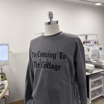 Embroidered Custom Sorority Sweatshirt, Personalized Gothic Letter Greek Merch, Cottage Reveal Crewneck, Big Little Gift