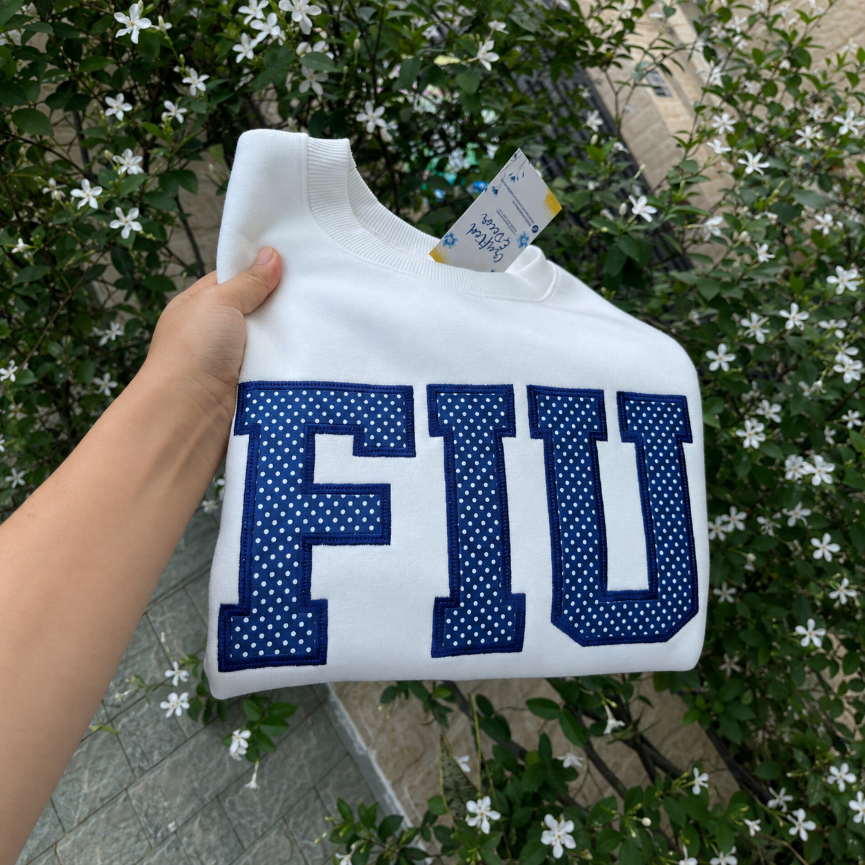 Custom Gingham Greek Letter Sweatshirt, Personalized Embroidered Sorority Crewneck, Preppy College Style Pullover, Greek Life Apparel Gift