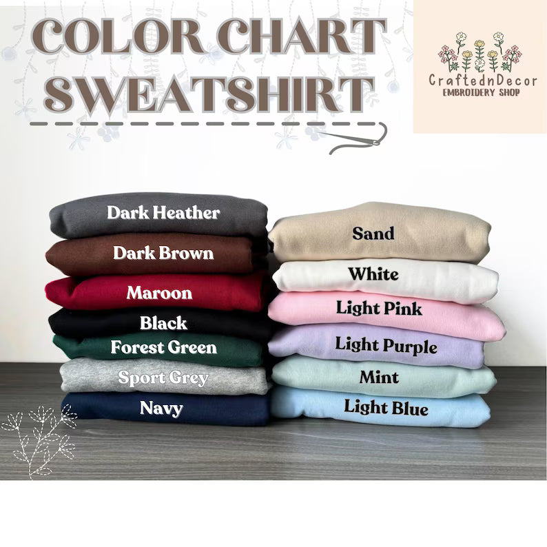 Embroidered Custom Sorority Sweatshirt, Personalized Gothic Letter Greek Merch, Cottage Reveal Crewneck, Big Little Gift