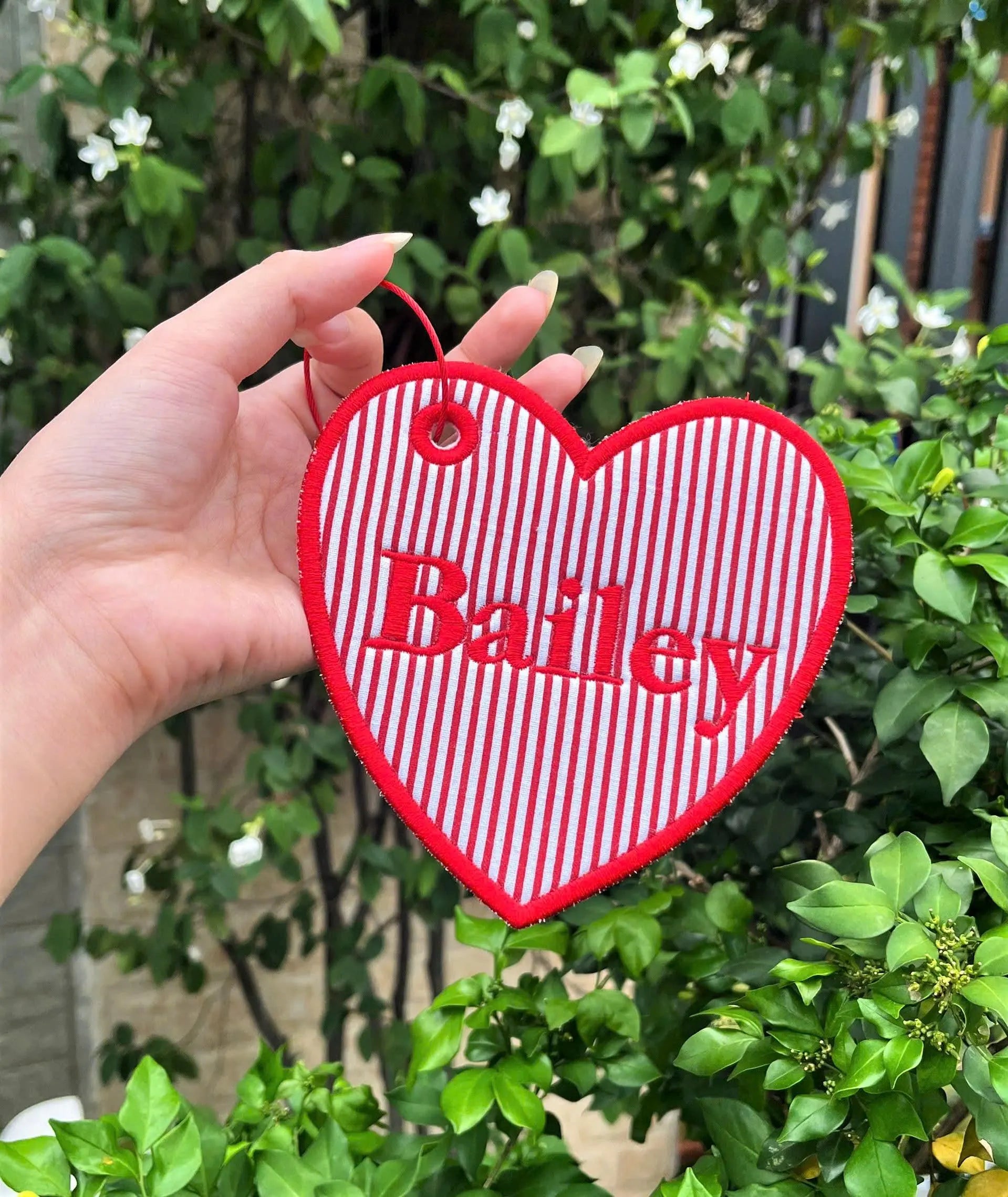 Personalized Embroidered Name Tag, Custom Bag Charm, Backpack Luggage Tag, Kids Daycare Bag Tag, Pet Tote Charm Gift