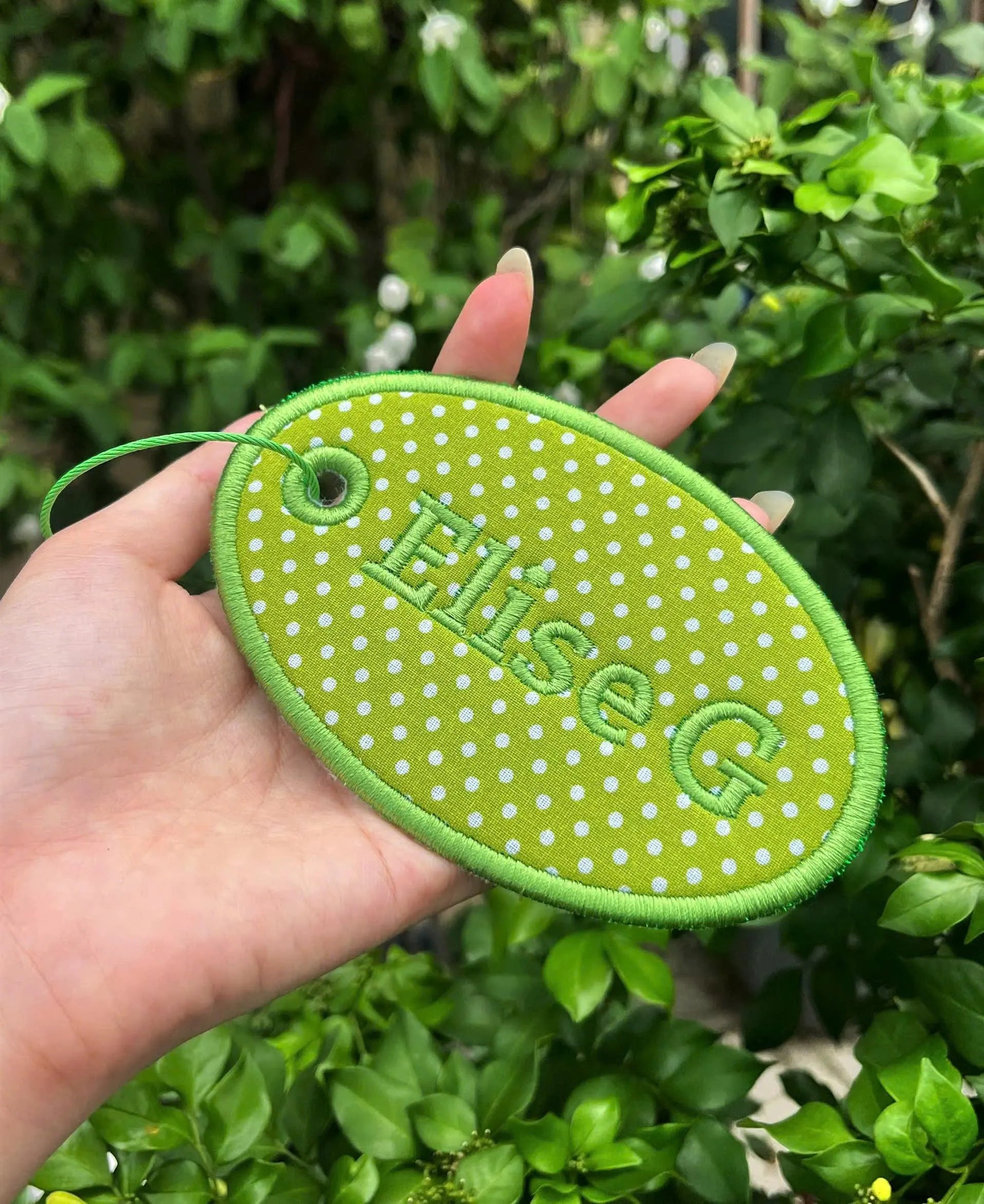 Personalized Embroidered Name Tag, Custom Bag Charm, Backpack Luggage Tag, Kids Daycare Bag Tag, Pet Tote Charm Gift