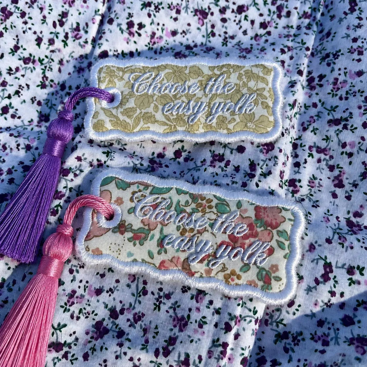 Custom Embroidered Name Page Marker with Tassel, Personalized Gingham Bookmark, Bookish Keepsake for Readers, Teachers and Library Lovers